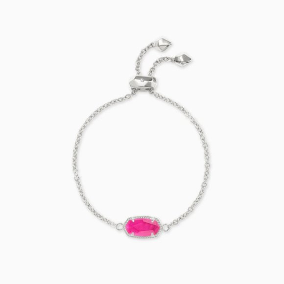 Kendra Scott Jewelry - Kendra Scott Elaina Silver Adjustable Chain Bracelet In Azalea Illusion